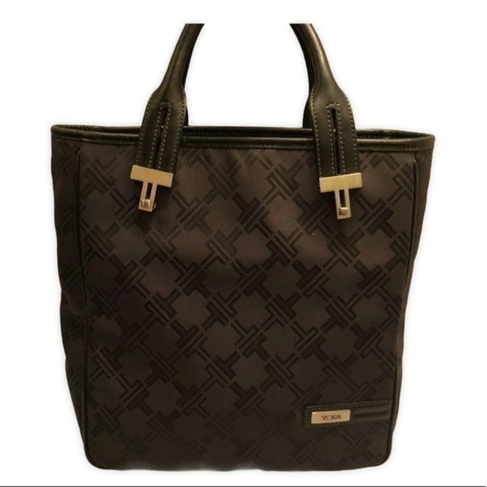Tumi black tote bag purse